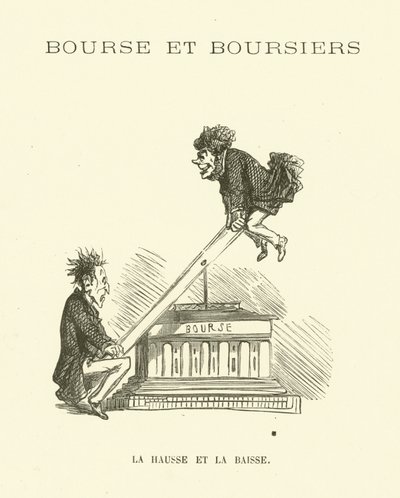Auf und Ab des Aktienmarktes (Gravur) von French School