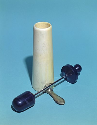 Vaginalspekulum verwendet von Antoine Jobert de Lamballe (1799-1867) (Metall & Elfenbein) von French School