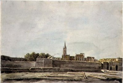Ansicht einer Stadtlandschaft in Südfrankreich, ca. 1800 von French School