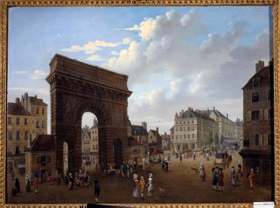 Ansicht der Porte Saint Martin in Paris von French School