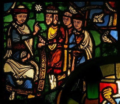 Fenster Treasury-A, die Magier mit Herodes darstellend von French School