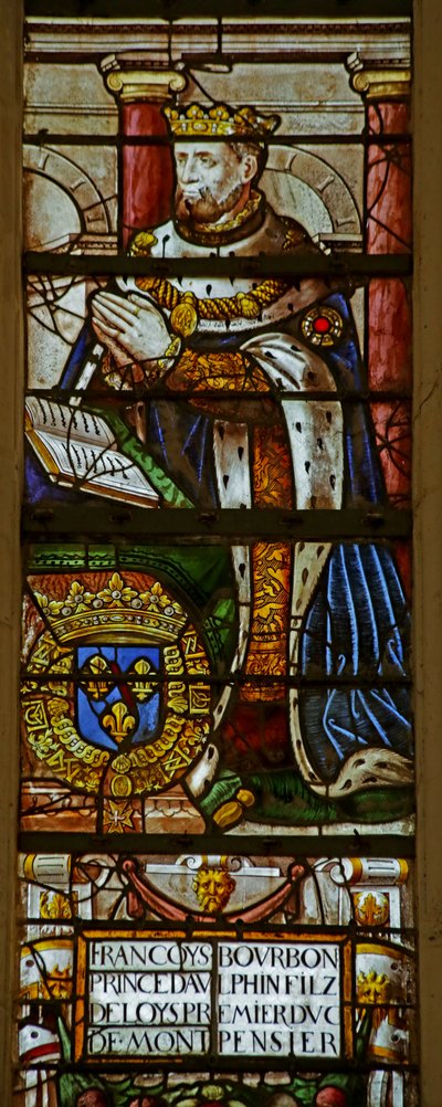 Fenster mit François de Bourbon von French School