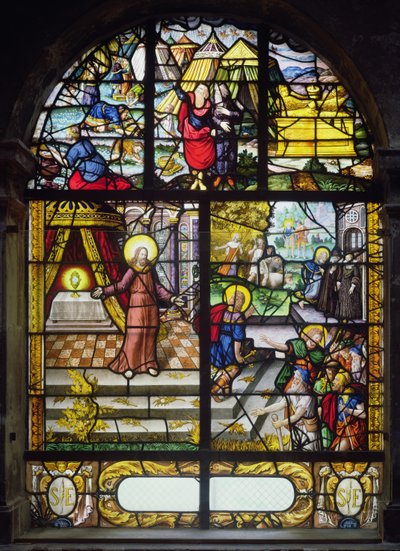 Fenster mit der Sammlung des Manna, 1612-22 von French School