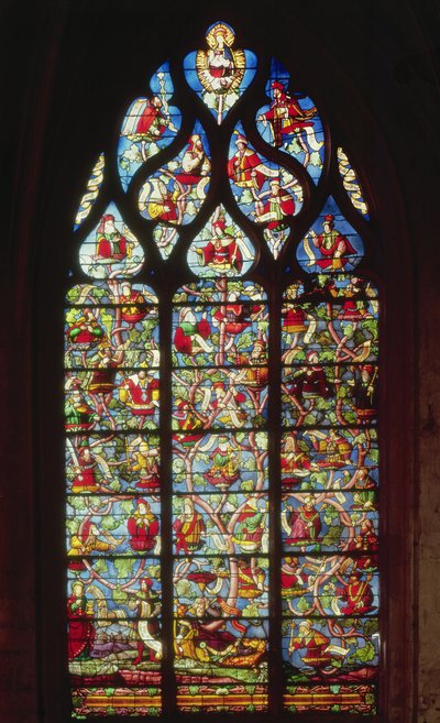 Fenster mit dem Baum Jesse von French School