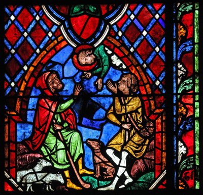 Fenster w01, Darstellung der Verkündigung an die Hirten von French School