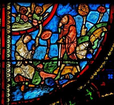 Fenster w0, Verkündigung an die Hirten von French School