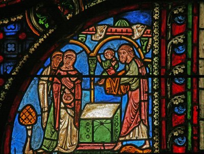 Fenster w0, Darstellung der Darstellung im Tempel von French School