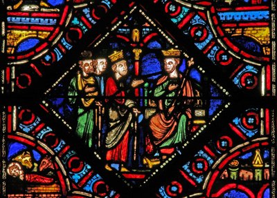 Fenster w0 mit den Weisen bei Herodes von French School