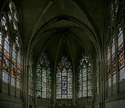 Fenster w0, Darstellung der Fenster in der Kapelle auf der Achse von French School
