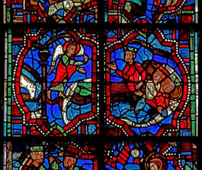 Fenster w100b Darstellung der Warnung der Heiligen Drei Könige im Traum von French School
