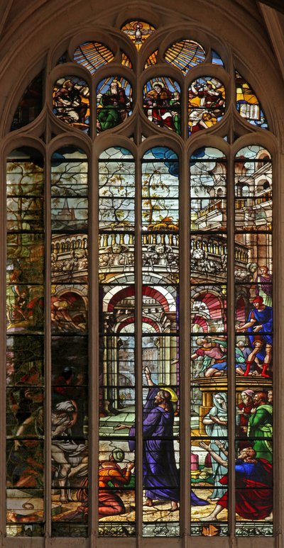 Fenster w105, die Auferweckung des Lazarus von French School