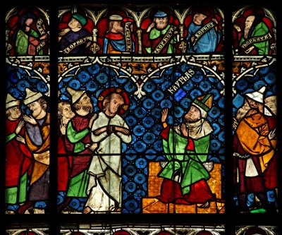 Jesus vor Kaiphas von French School