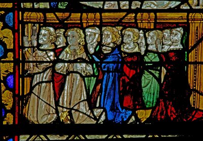 Fenster w12 mit einer großen Gruppe von Spendern von French School