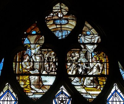 Fenster w13, Jesus mit Martha und Maria von French School