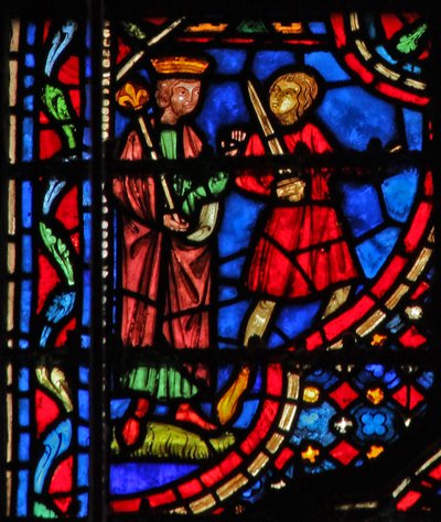 Fenster w14 David befiehlt, Bathseba vor ihn zu bringen II Sam XI 4 von French School