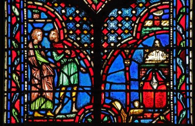 Fenster w14 Samuel befiehlt die Zerstörung der Götzen I Sam VII 3 von French School