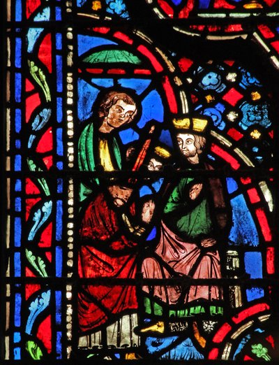 Fenster w14 Samuel tötet Agag I Sam XV 33 von French School