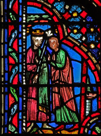 Fenster w14 Saul wird zum König gemacht I Sam X 24 von French School