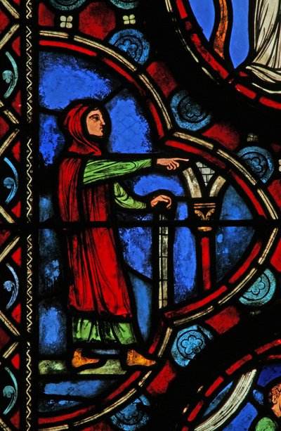 Fenster w1 mit einer Szene aus dem Leben des St. Martin von French School