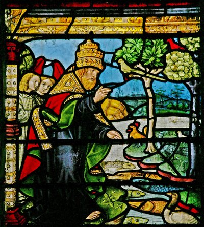 Die Erschaffung von Fischen und Vögeln von French School