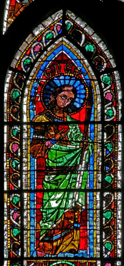 Fenster w202 mit der heiligen Agnes von French School