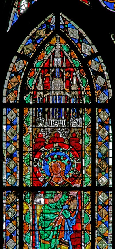 Fenster w204 mit der heiligen Marina von French School