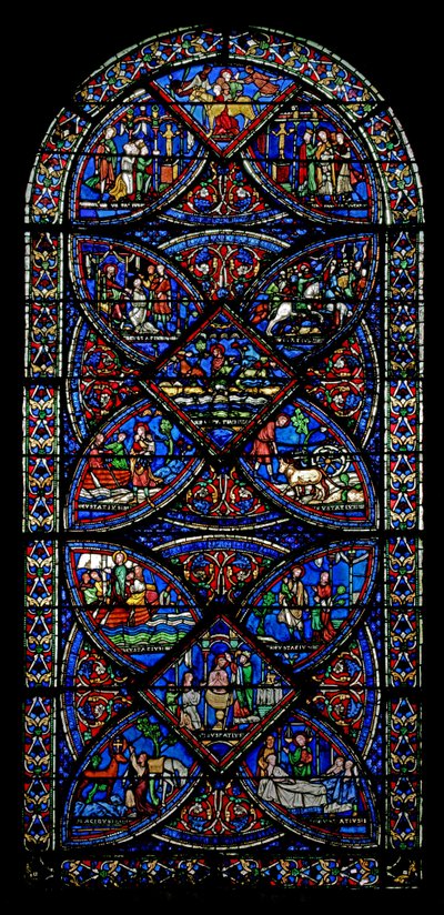 Fenster w21, Szenen aus dem Leben des Heiligen Eustachius von French School