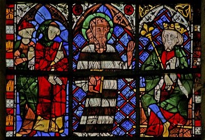 Fenster w225 mit dem Heiligen Johannes der Täufer tadelt Herodes von French School