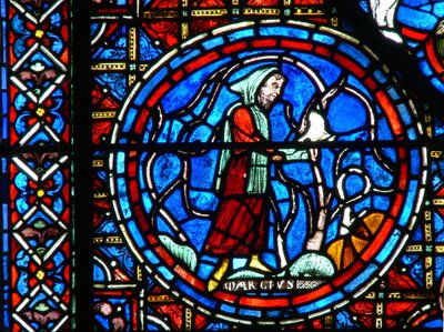 Fenster w28a mit den Monatsarbeiten. März von French School