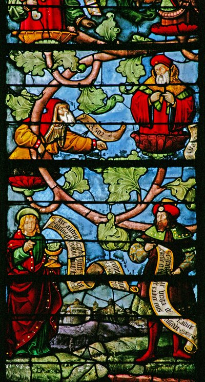 Fenster w2, Darstellung der Propheten am Jessebaum von French School