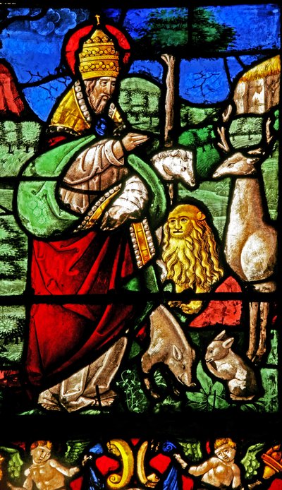 Fenster w2 mit der Erschaffung der Tiere von French School