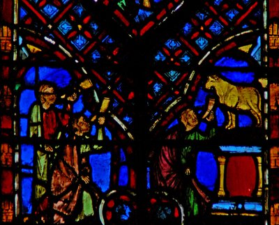 Die Israeliten verehren das goldene Kalb von French School