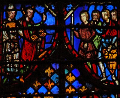 Moses und Aaron sprechen zum Volk von French School