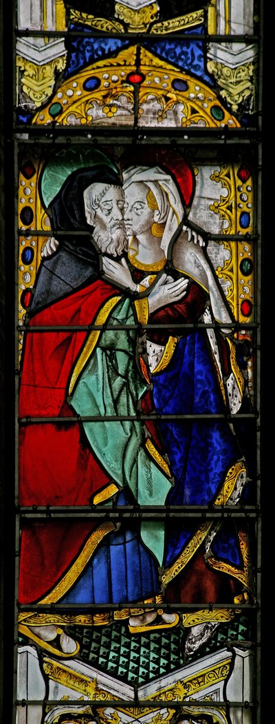Fenster w3, St. Anna und Joachim am Goldenen Tor von French School