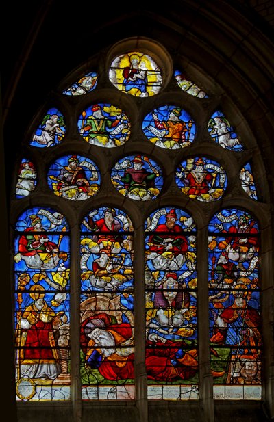 Fenster w3 mit Darstellung des Jessebaums von French School