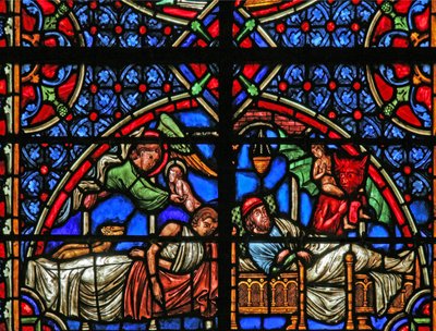 Das Gleichnis von Dives und Lazarus - ihr Tod von French School