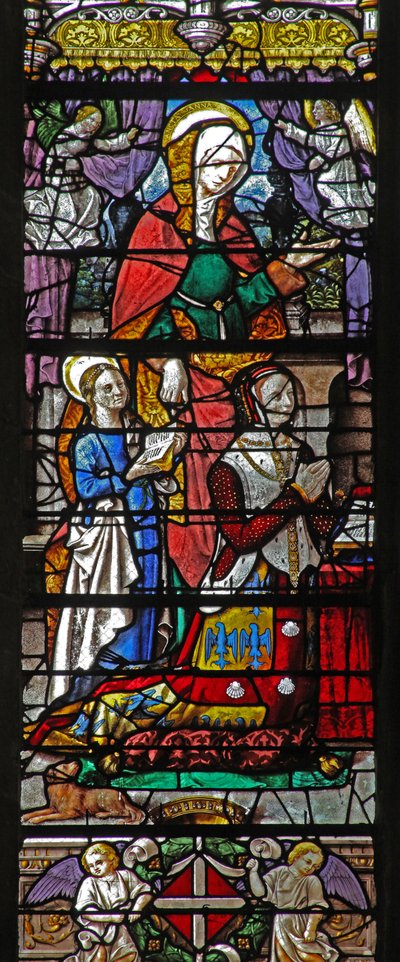 Fenster w5 mit der heiligen Anna und einem Stifter von French School