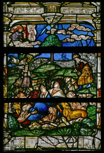 Fenster w6, Darstellung von Daniel in der Löwengrube von French School