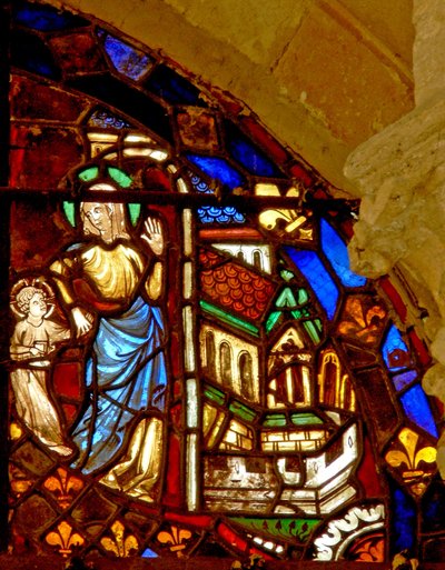 Maria mit dem Jesuskind bringt ihn zum Tempel von French School