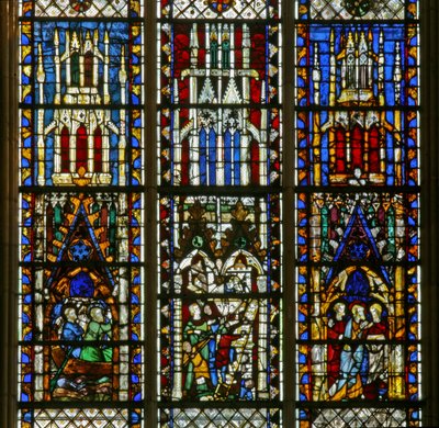 Fenster w6 mit Darstellung der Berufung von Andreas und Petrus von French School