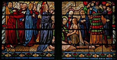 Fenster w6, Darstellung der Auferweckung des Lazarus von French School