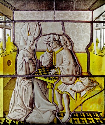 Fenster w81, Darstellung der Schachspieler aus den Niederlanden von French School