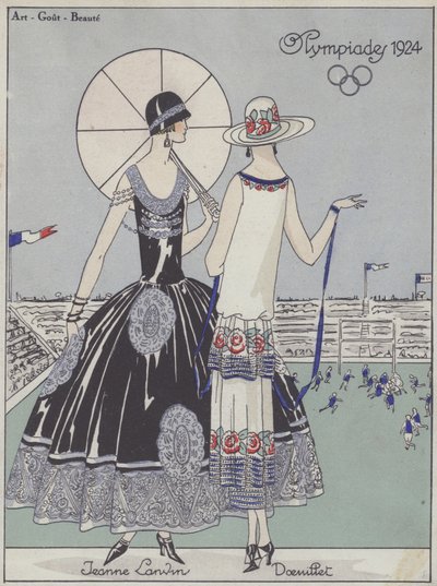 Damenmode bei den Olympischen Spielen 1924 von den Designern Jeanne Lanvin und Georges Doeuillet von French School