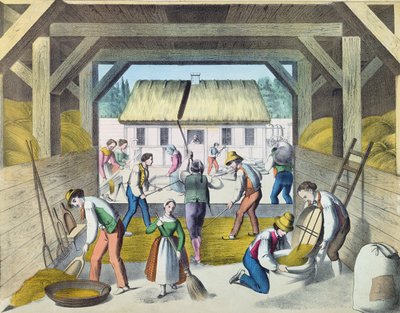 Arbeit im Hof, wahrscheinlich in Ostfrankreich, 2. Hälfte des 19. Jahrhunderts von French School