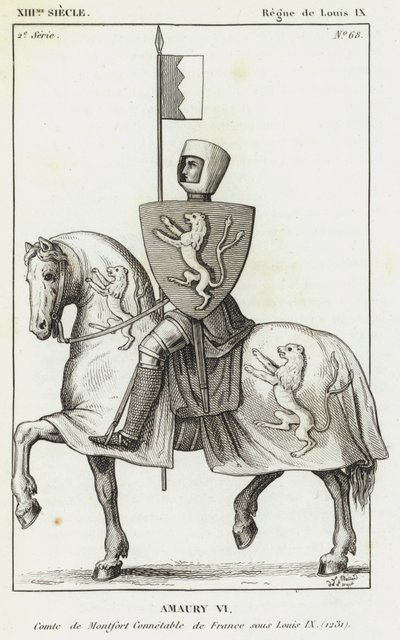 XIII Jahrhundert, Herrschaft von Ludwig IX., Amaury VI., Graf von Montfort, Konstabler von Frankreich unter Ludwig IX. von French School