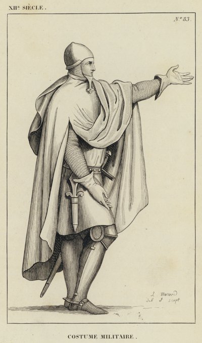 XII Jahrhundert, Militärische Kleidung von French School