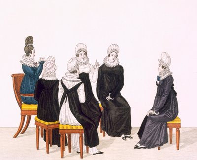 Junge Frauen plaudern, ca. 1820 von French School