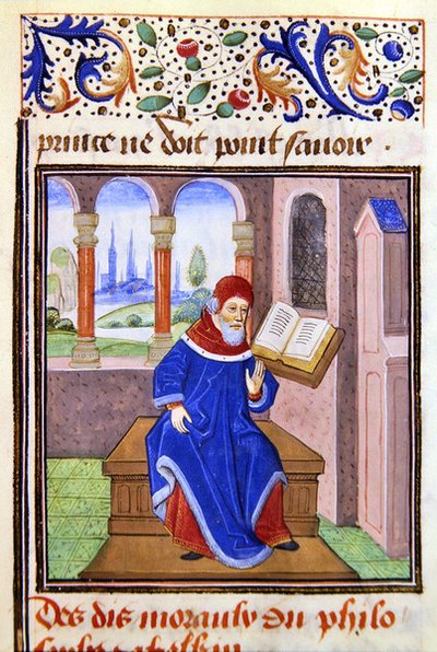 Zaqaquin, aus Histoire des Philosophes, spätes 15. Jahrhundert von French School