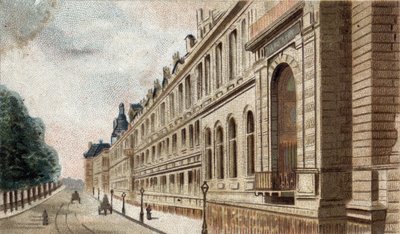 Ansicht des Louvre-Palastes in Paris. von French School