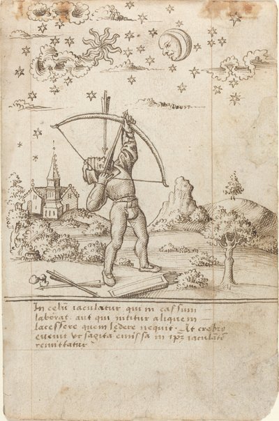 "Du schießt auf den Himmel" [fol. 9 recto] von French early 16th Century
